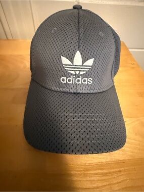 adidas Men's Gray Mesh Trefoil Baseball Cap